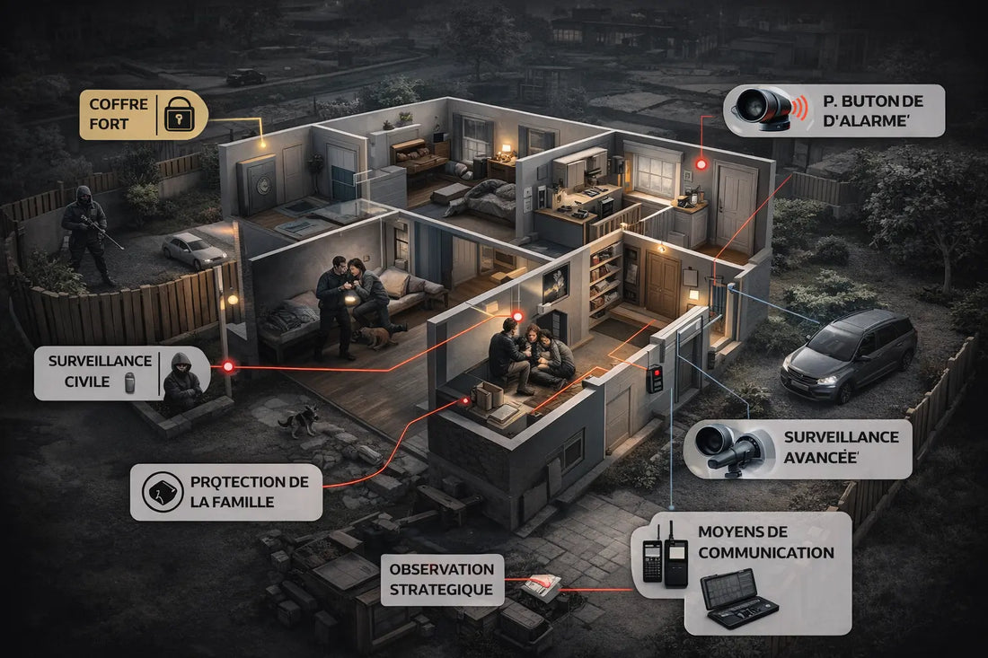 Home-jacking : méthode d’agencement tactique pour défendre son domicile.