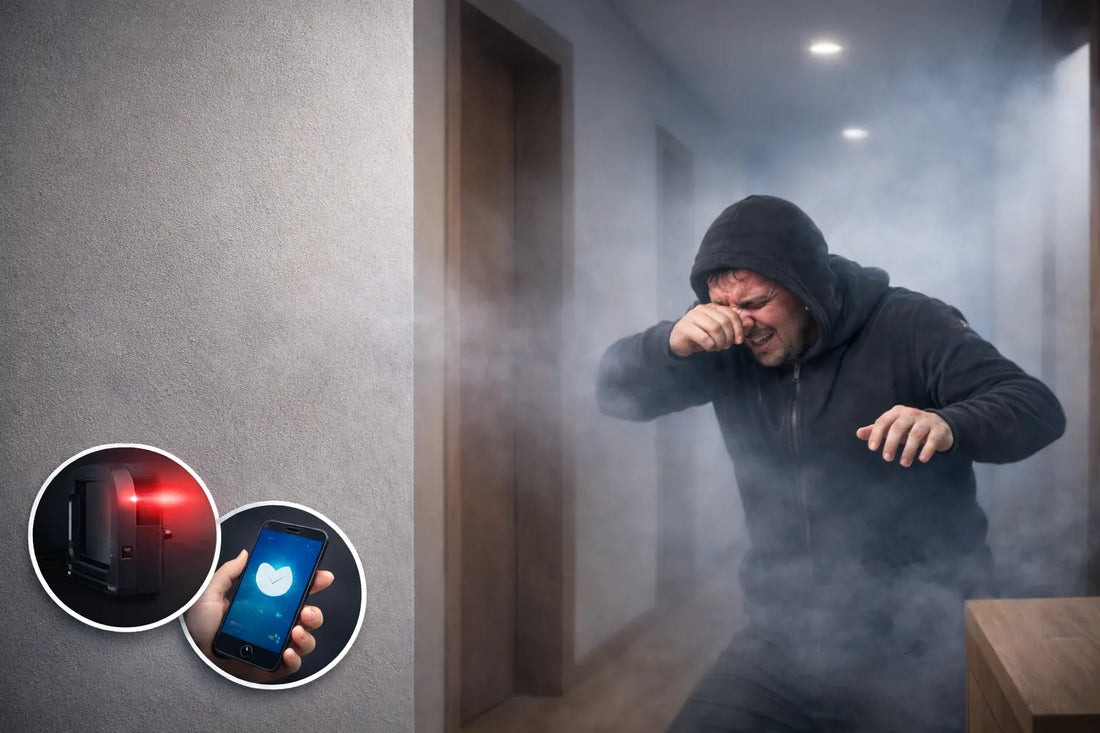 Comment fonctionne une alarme avec gaz lacrymogène ?