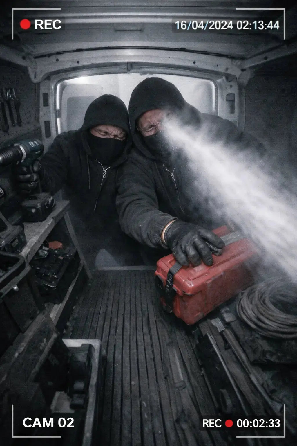 Alarme avec diffuseur de gaz lacrymogène CS - sirène 105 Db 100% autonome QGAZ 450 Qualiforce - centrale seule Qualiforce